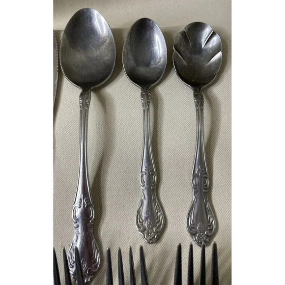 Embassy Classic Valhalla Stainless Flatware Silverware Set 23 Pieces‎ Japan MCM - Picture 4 of 8